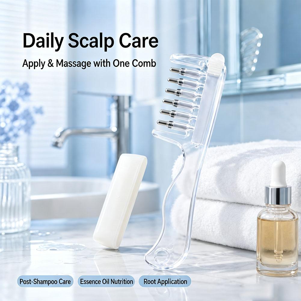 Hair Care - Pente transparente para aplicação de líquidos