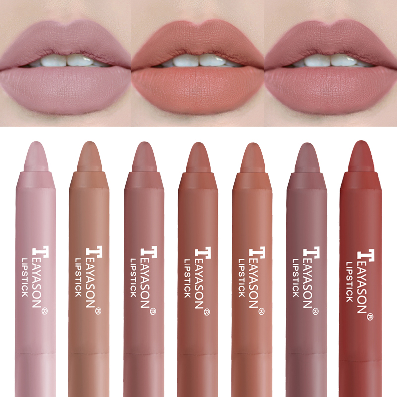 Matte Velvet Lip Tint Long Lasting - Batom Lápis Nude Velvet Matte, à