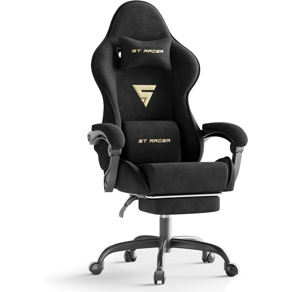Massage - Cadeira Gamer Ergonômica de Veludo com