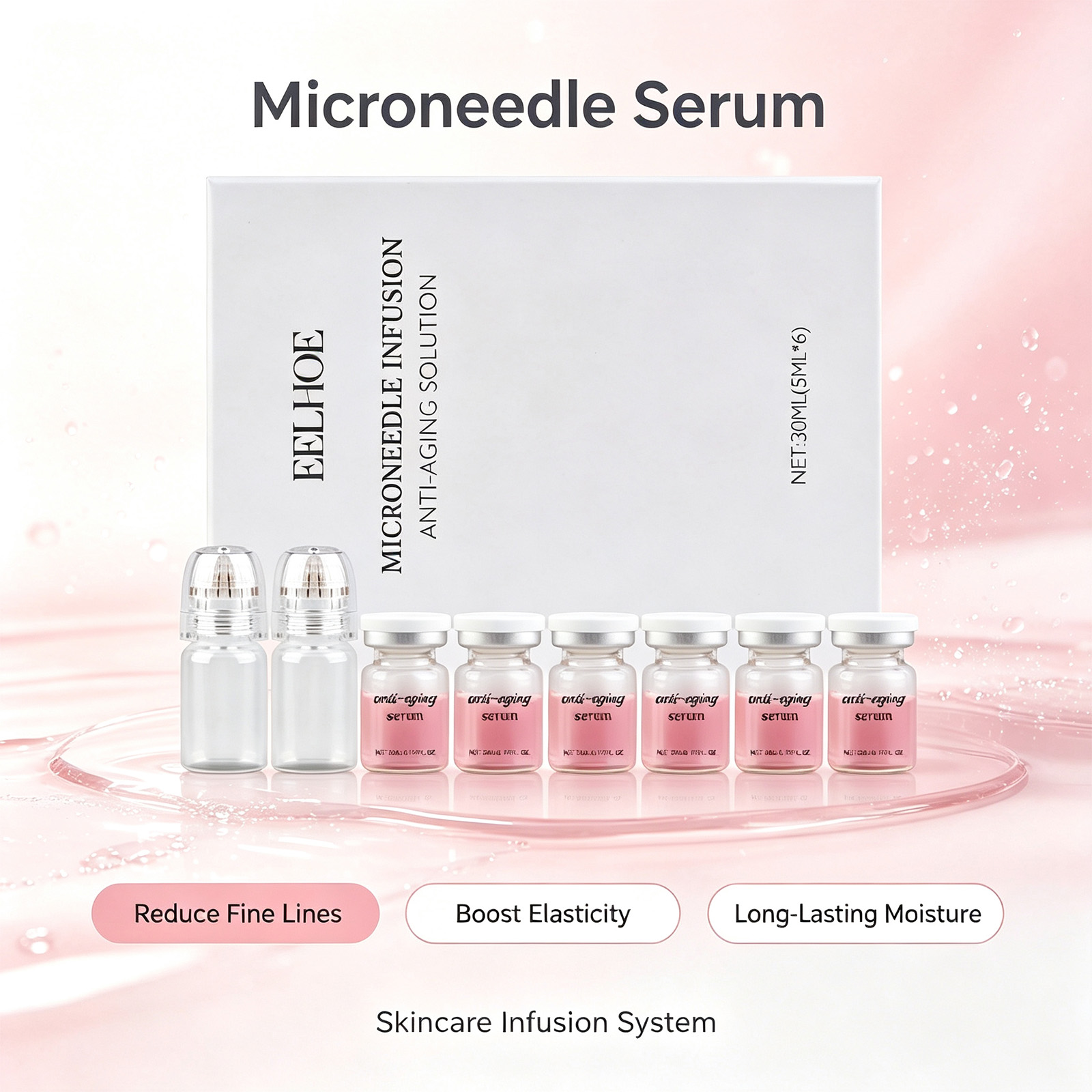 Kit de Sérum com Microagulhas  - Hyaluronic Acid Facial Serum avaliação e preço
