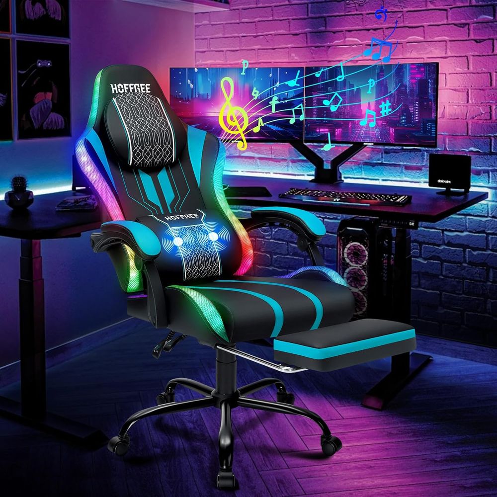 Cadeira Gamer com Luzes LED, A - Massage avaliação e preço