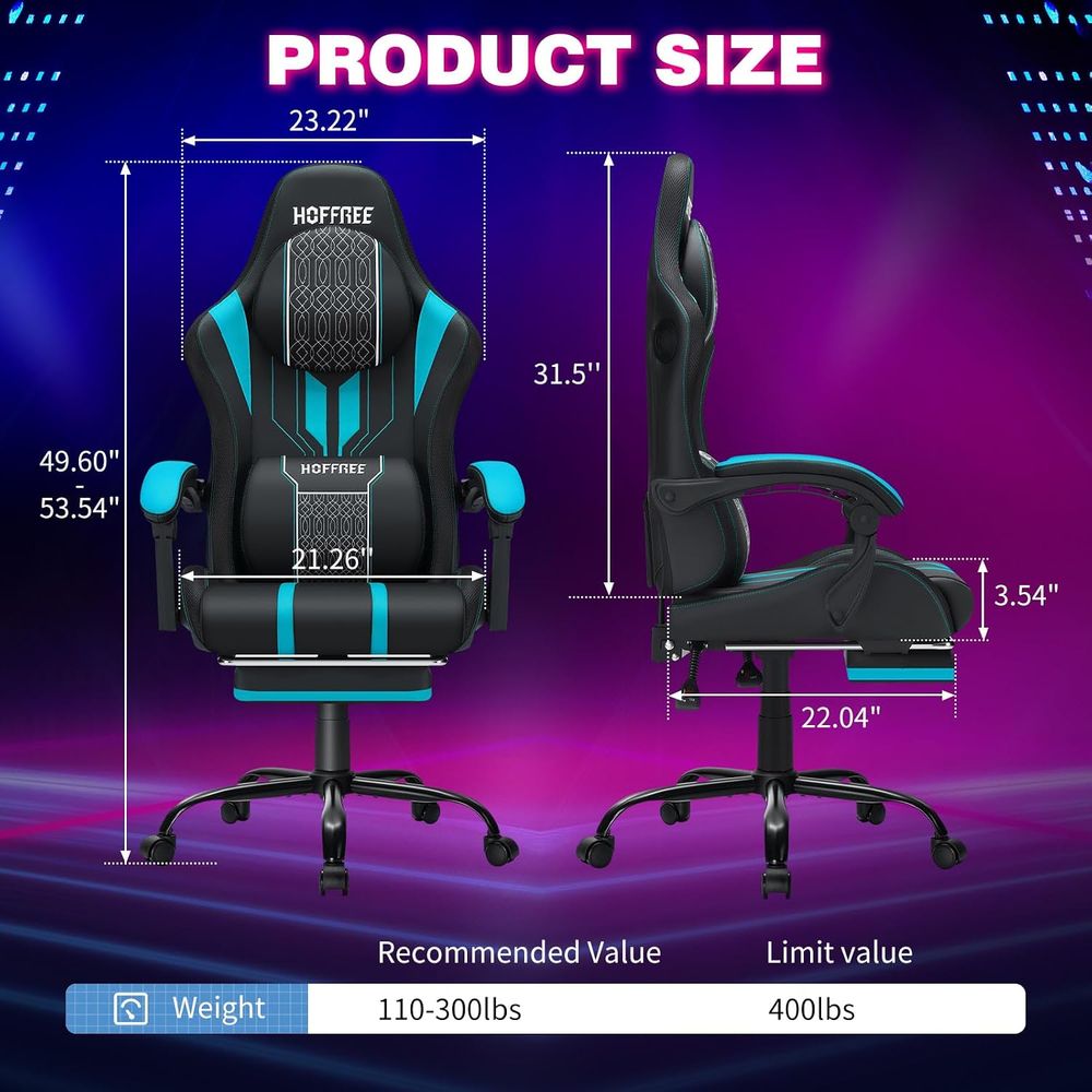 Cadeira Gamer com Luzes LED, A - Massage avaliação e preço