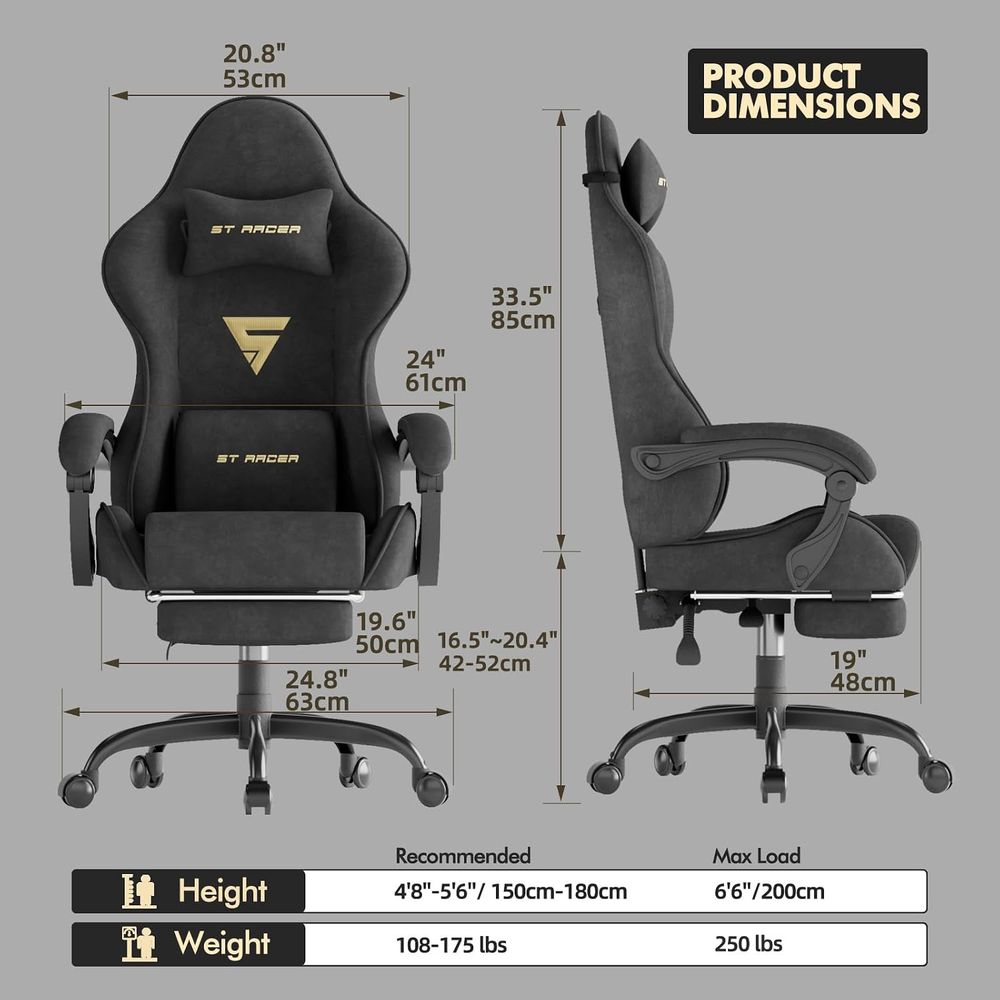 Cadeira Gamer Ergonômica de Ve - Massage avaliação e preço